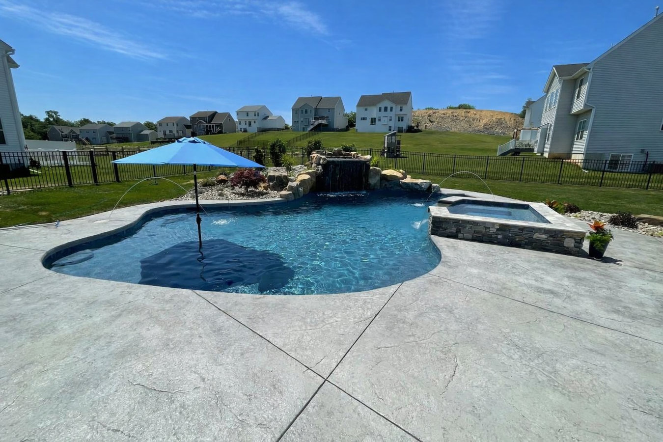 Concrete pool decks